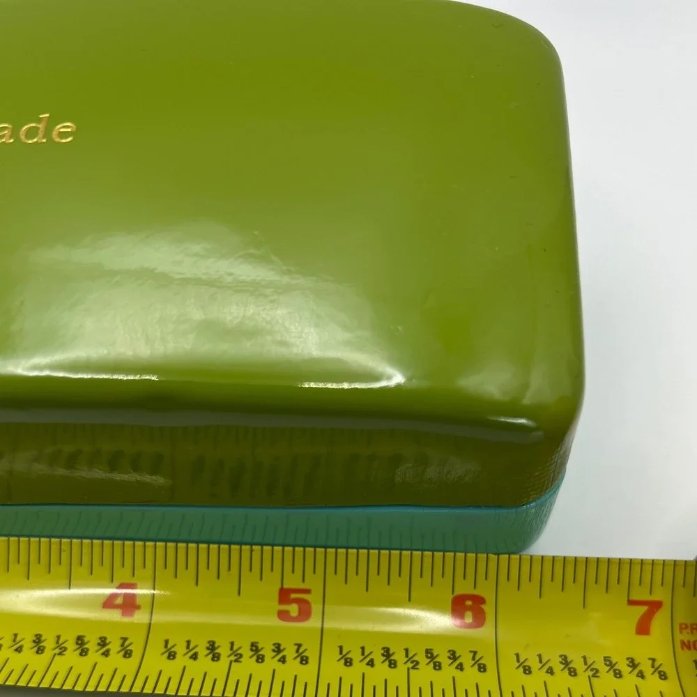 Kate Spade Eyeglass Case Turquoise Green Eye Print Retro Glam Coquette